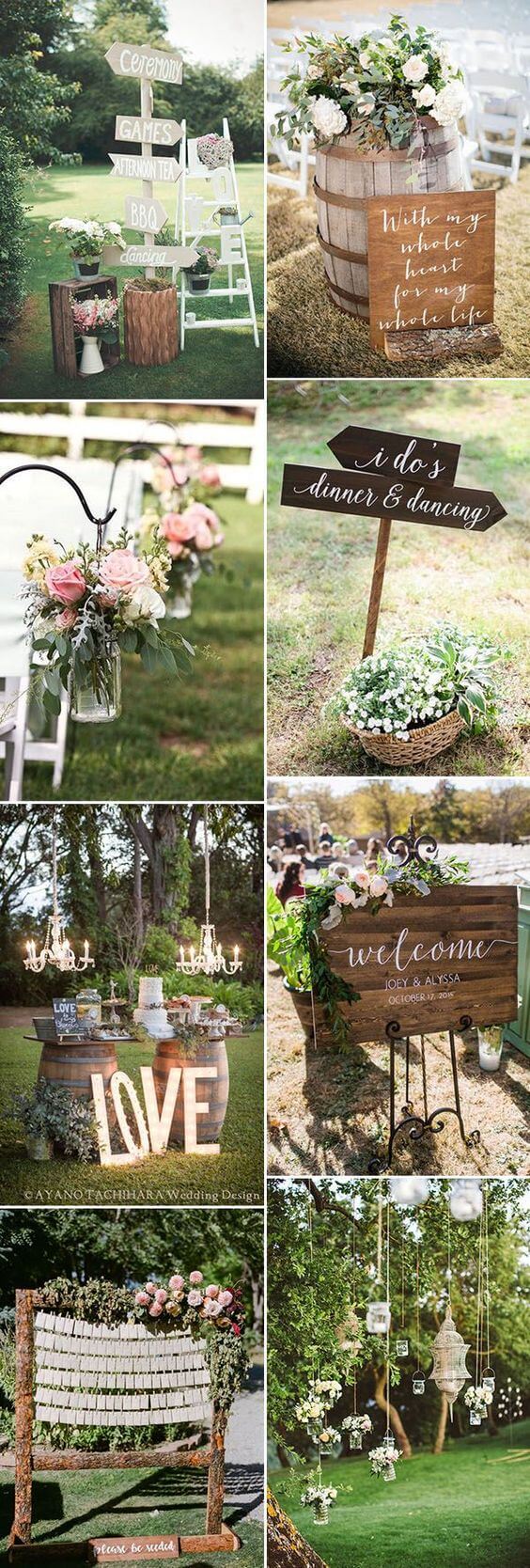 Wedding Welcome sign ideas | Creative & Rustic Backyard Wedding Ideas For Summer & Fall
