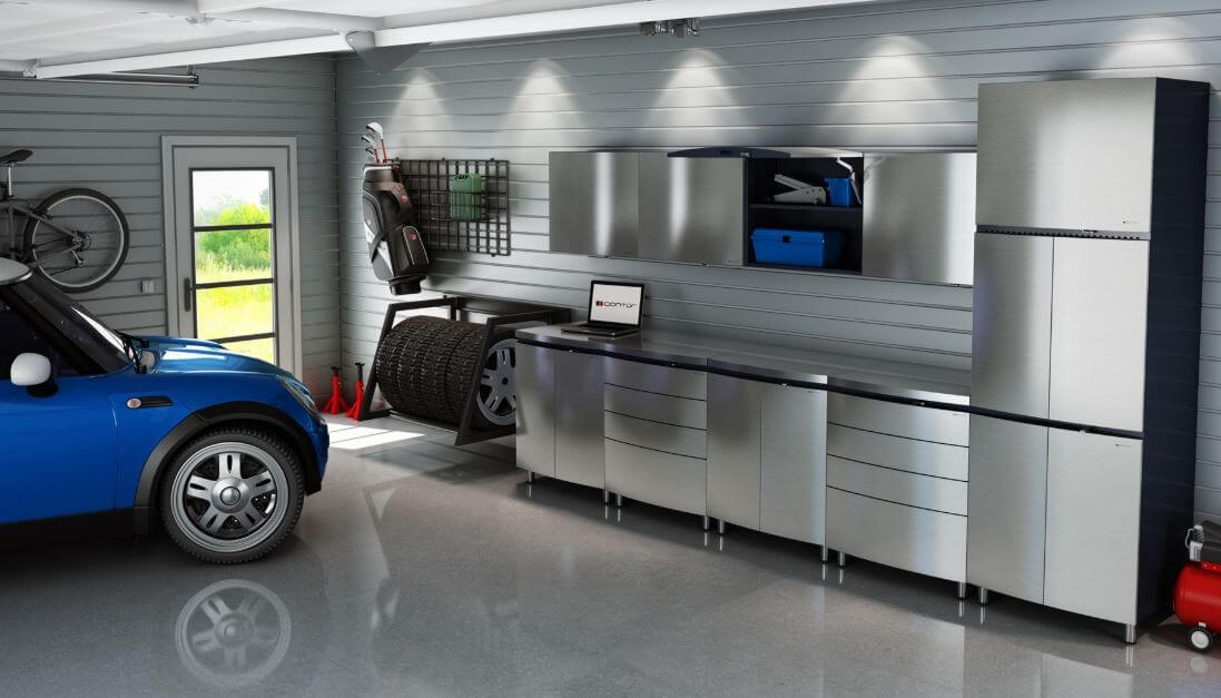 Silver Grey Garage Lighting Ideas | Best Garage Lighting Designs & Ideas
