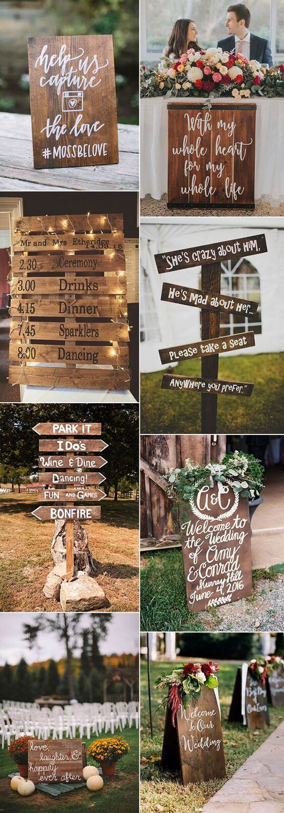 Welcome sign ideas for wedding | Creative & Rustic Backyard Wedding Ideas For Summer & Fall