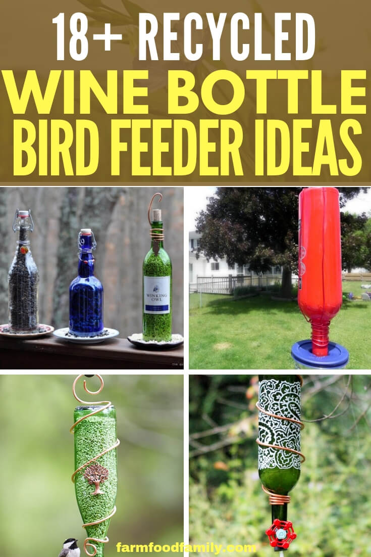 Recycled Wine Bottle Bird Feeder Ideas That Attract More Birds