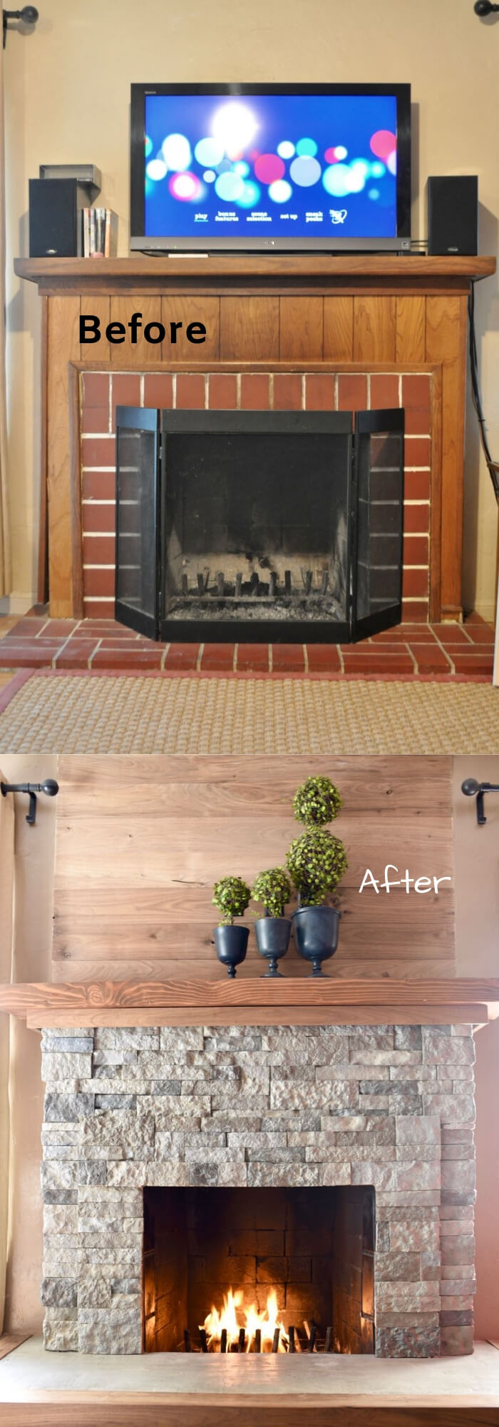 AirStone Fireplace Makeover