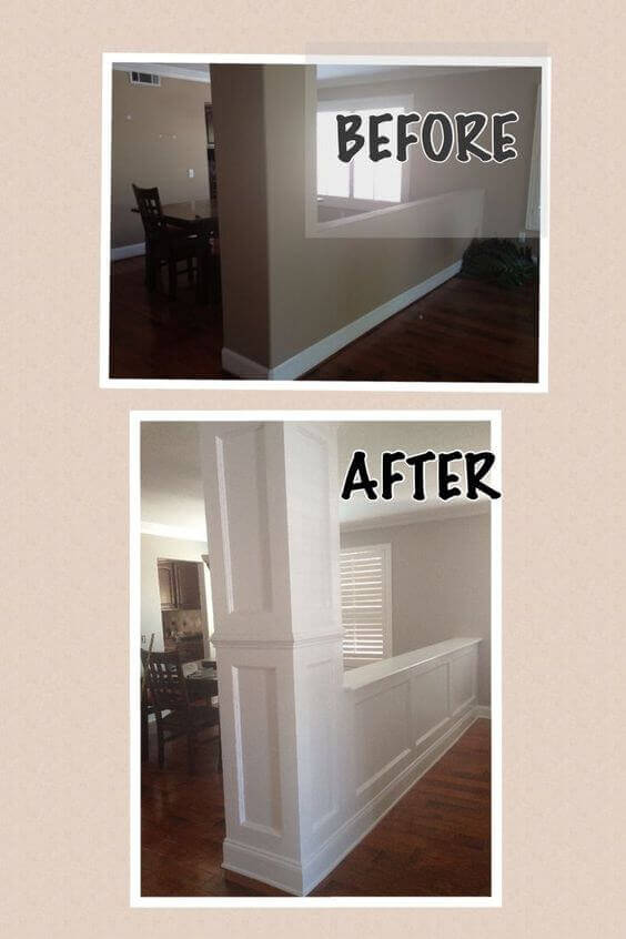 Half Wall Face Lift | Amazing Wainscoting Ideas for Your New Home