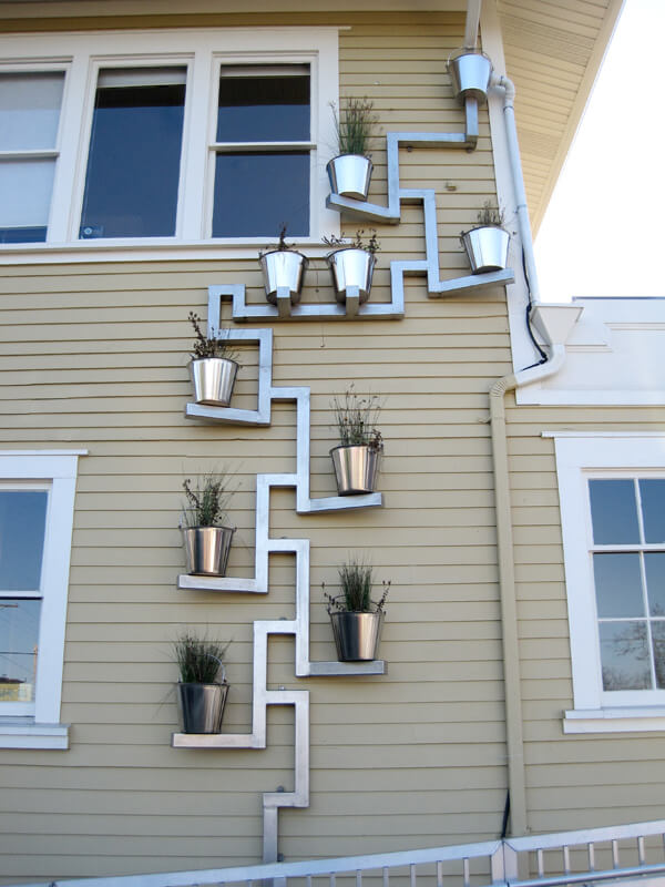 The “Bucket Brigade” Downspout Planter | Best Downspout landscaping ideas