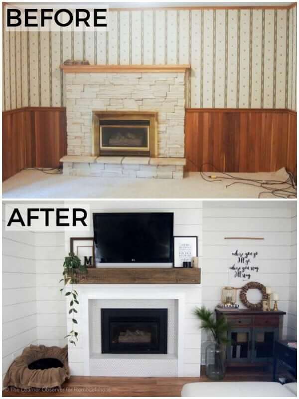 Updating fireplace