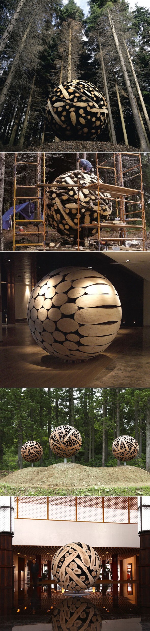 Giant Wooden Spheres | Best DIY Garden Globe Ideas & Designs