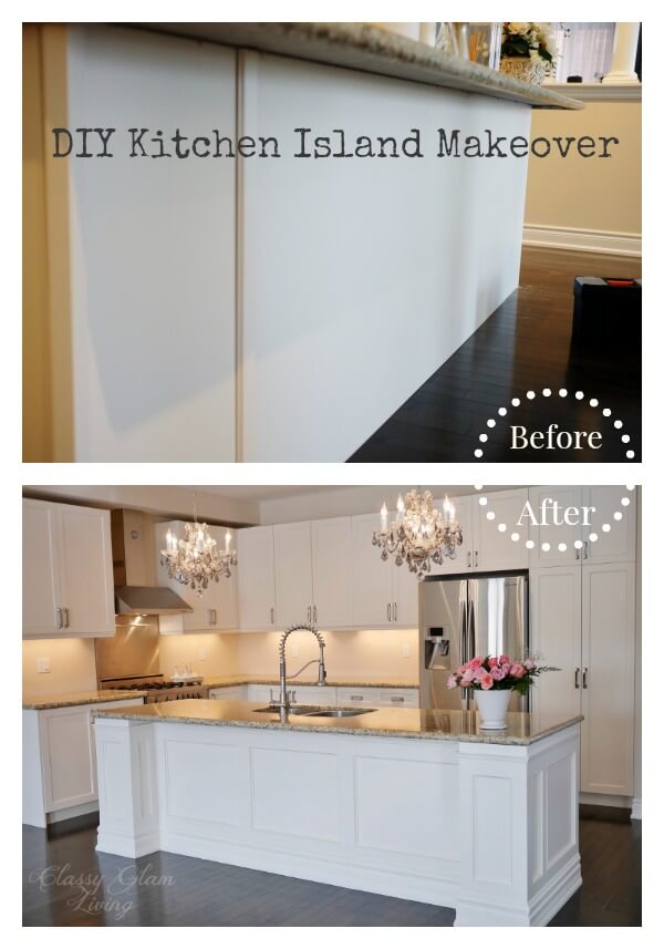 DIY kitchen island makeover | Amazing Wainscoting Ideas for Your New Home