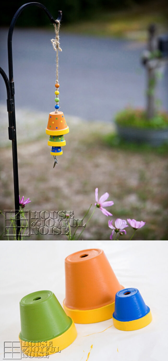 Terracotta Flower Pot Wind Chime