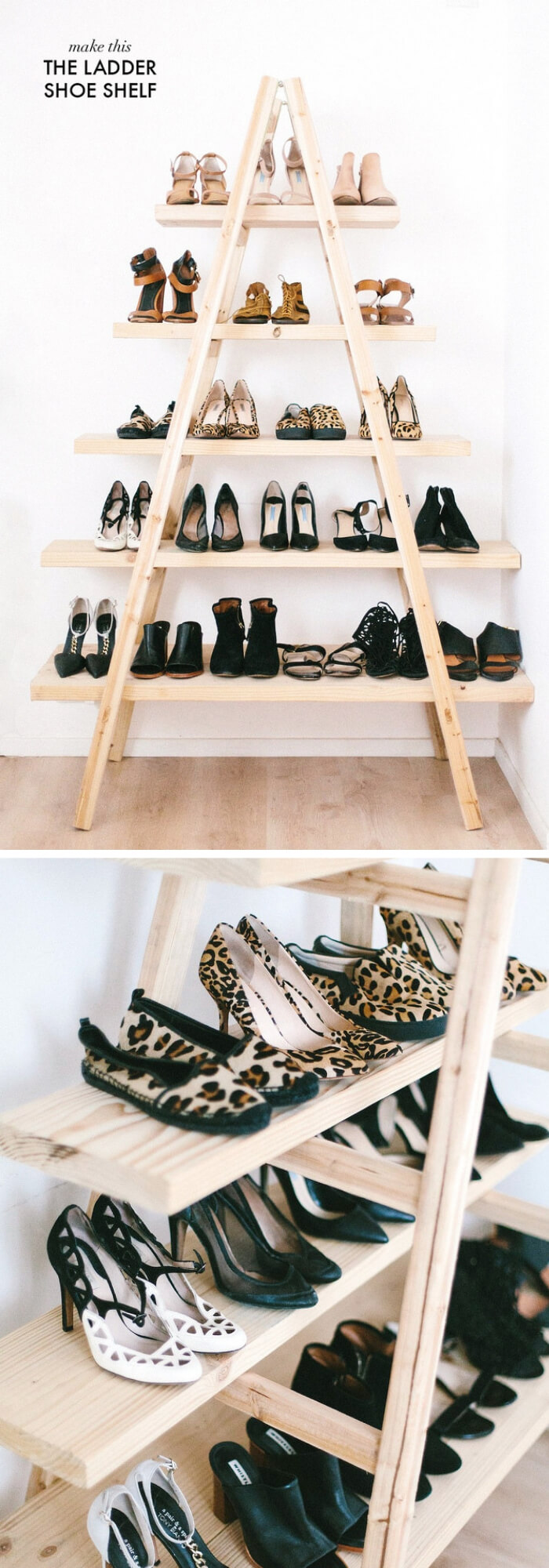 The Ladder Shoe Shelf (Pyramid Stairs) | Smart Shoe Storage Ideas & Designs For Any Zoom Size