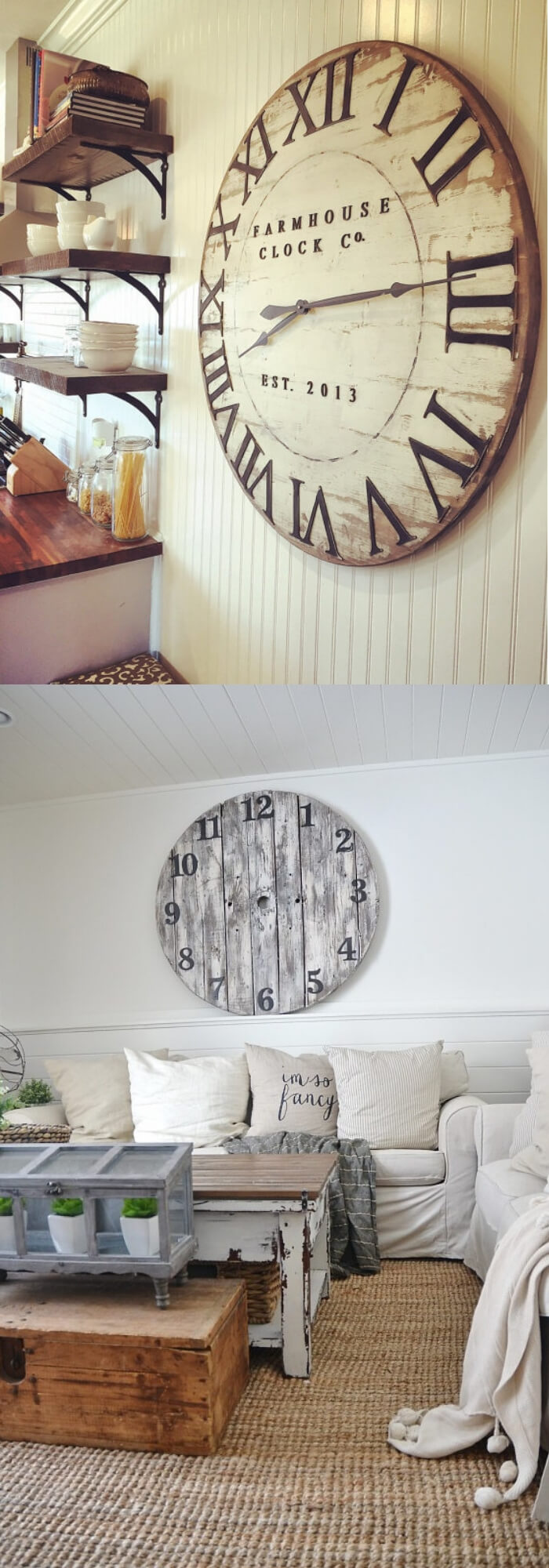 Old clock | Stunning Farmhouse Dining Room Design & Decor Ideas