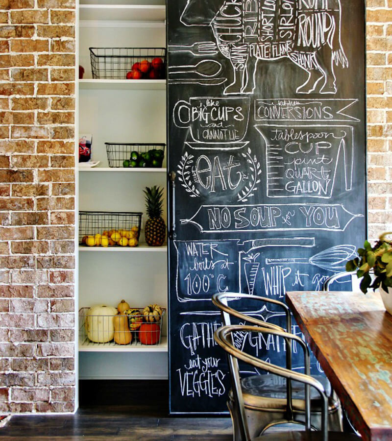 Chalkboard Pantry Door | Inspiring Farmhouse Kitchen Design & Decor Ideas