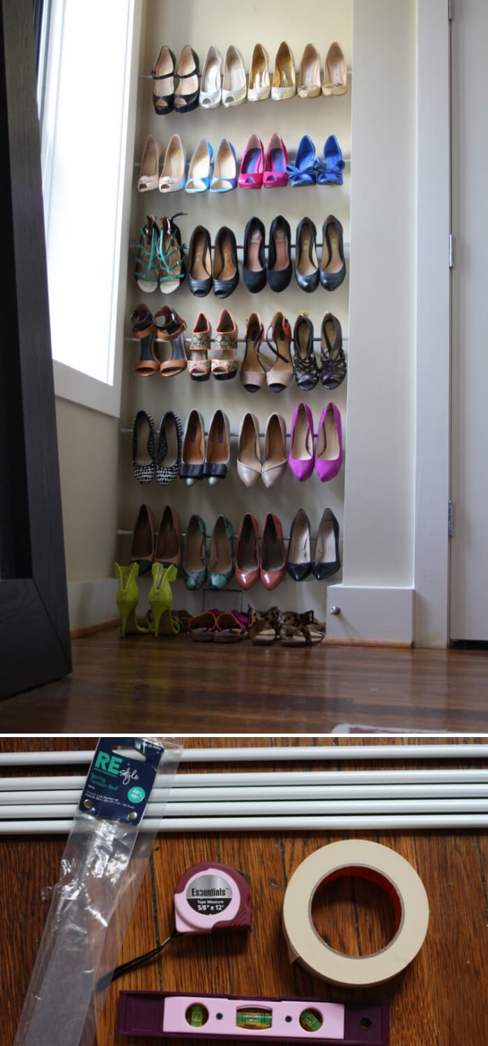Rod Shoe Rack | Smart Shoe Storage Ideas & Designs For Any Zoom Size