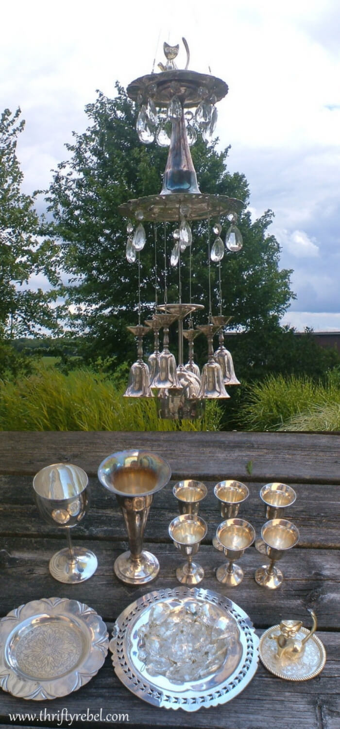 DIY Silver Goblet Wind Chimes