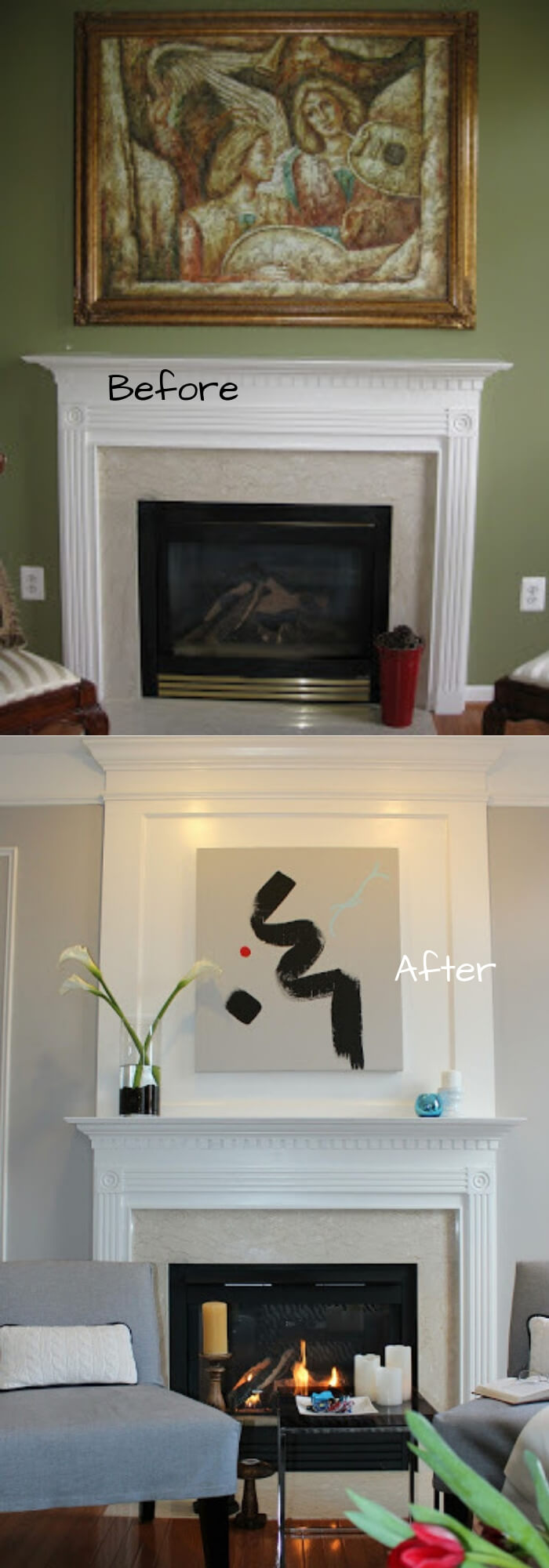 Adding Visual Interest and Height to your Fireplace