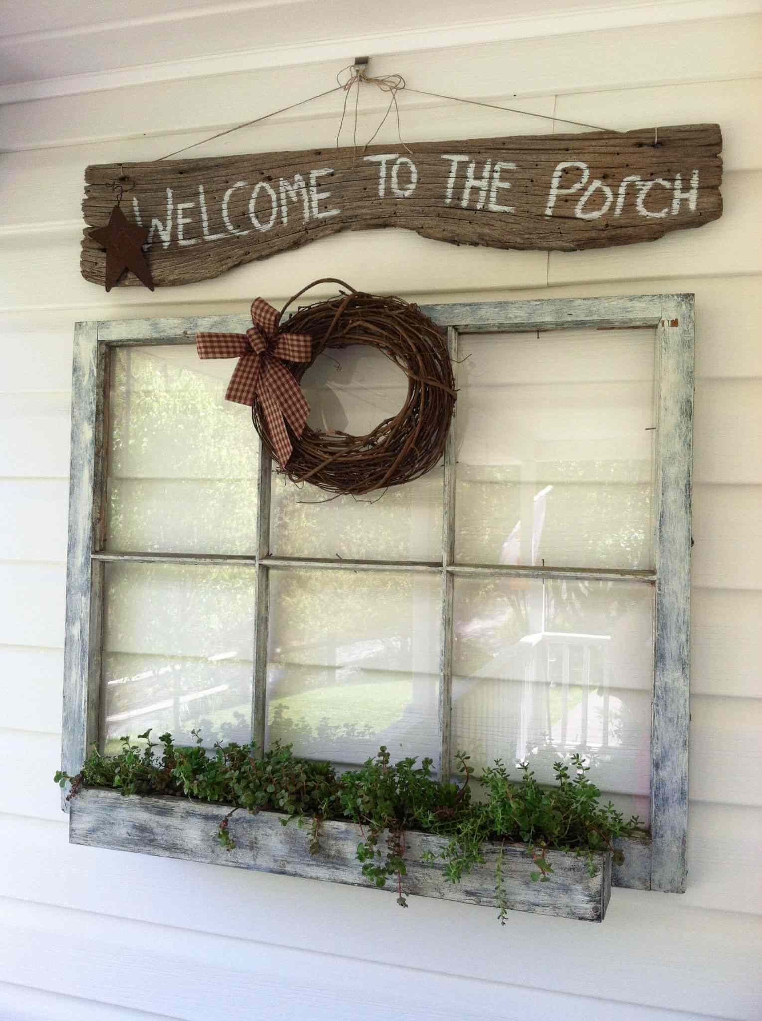 Hang Wreath On Window Pane | Creative DIY Outdoor Window Decor Ideas