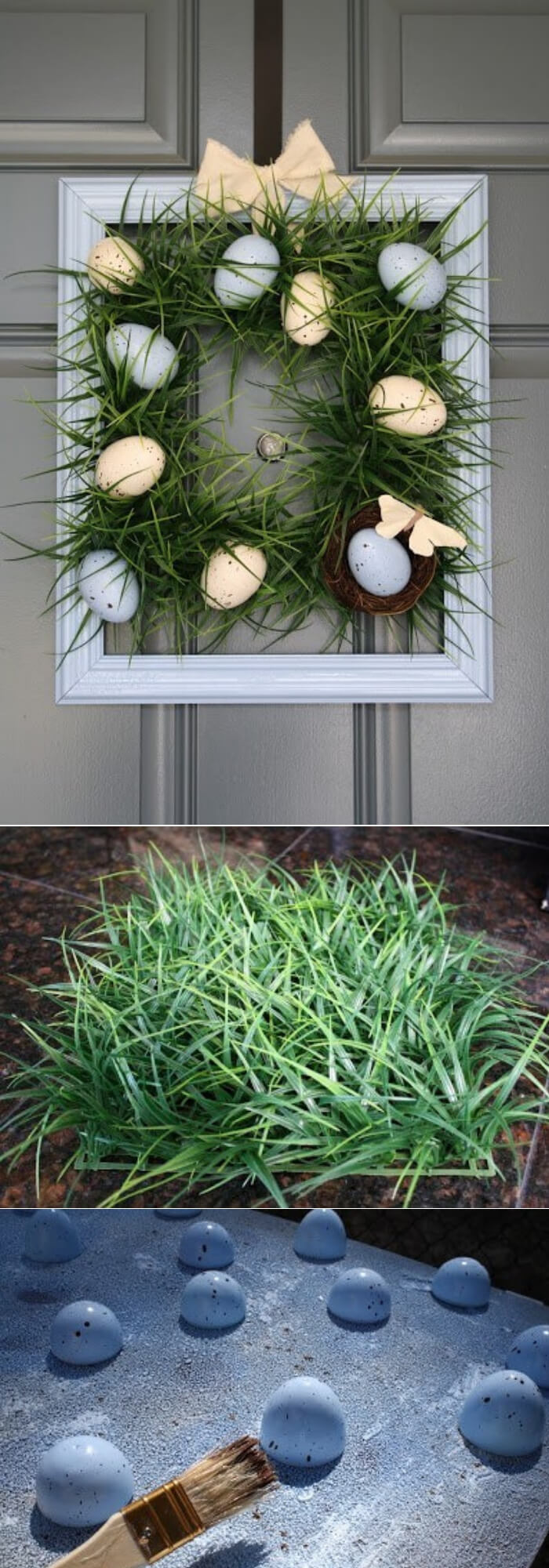 Square Grass Wreath | Best DIY Easter Wreath Ideas & Designs