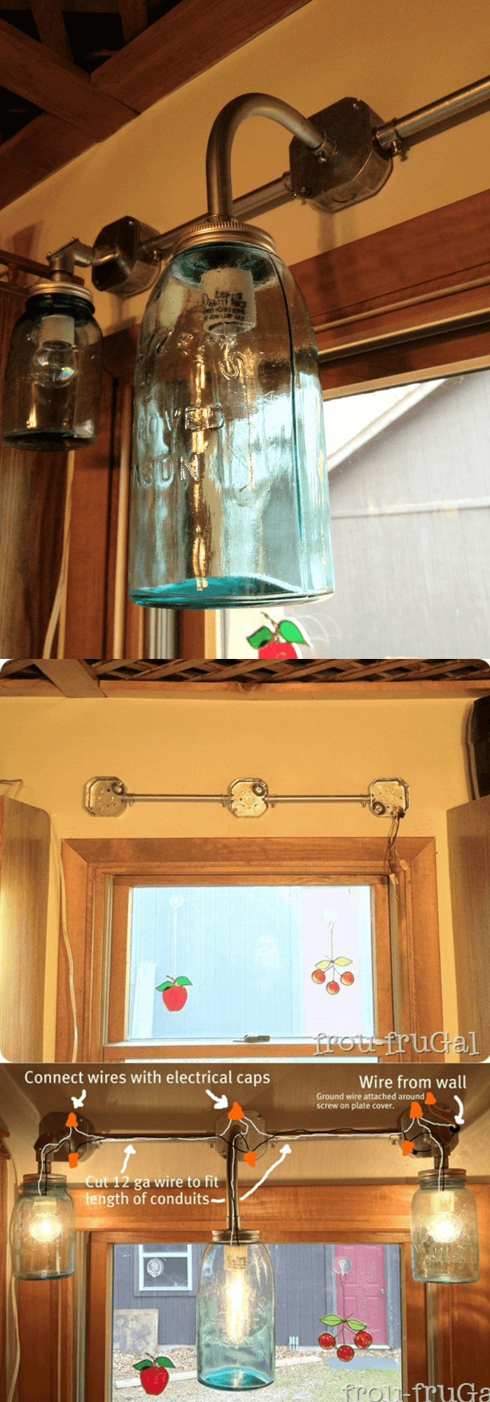 DIY Mason Jar Light for Kitchen