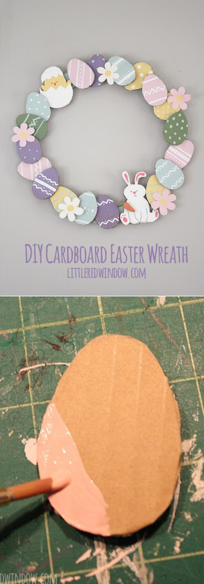DIY Cardboard Easter Wreath | Best DIY Easter Wreath Ideas & Designs