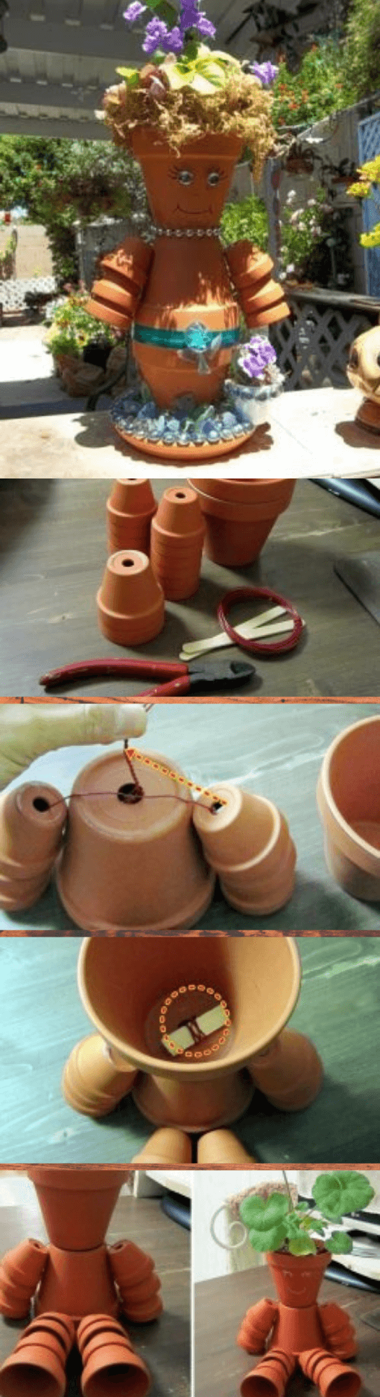 DIY Clay Pot Flower People