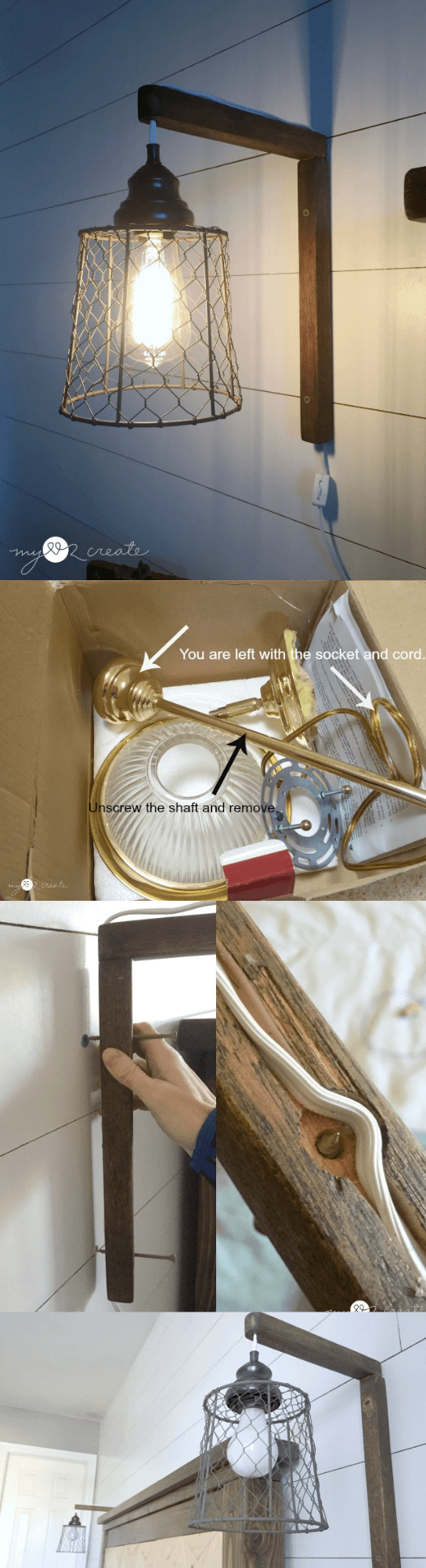 DIY Plug-in Sconces, from pendant lights