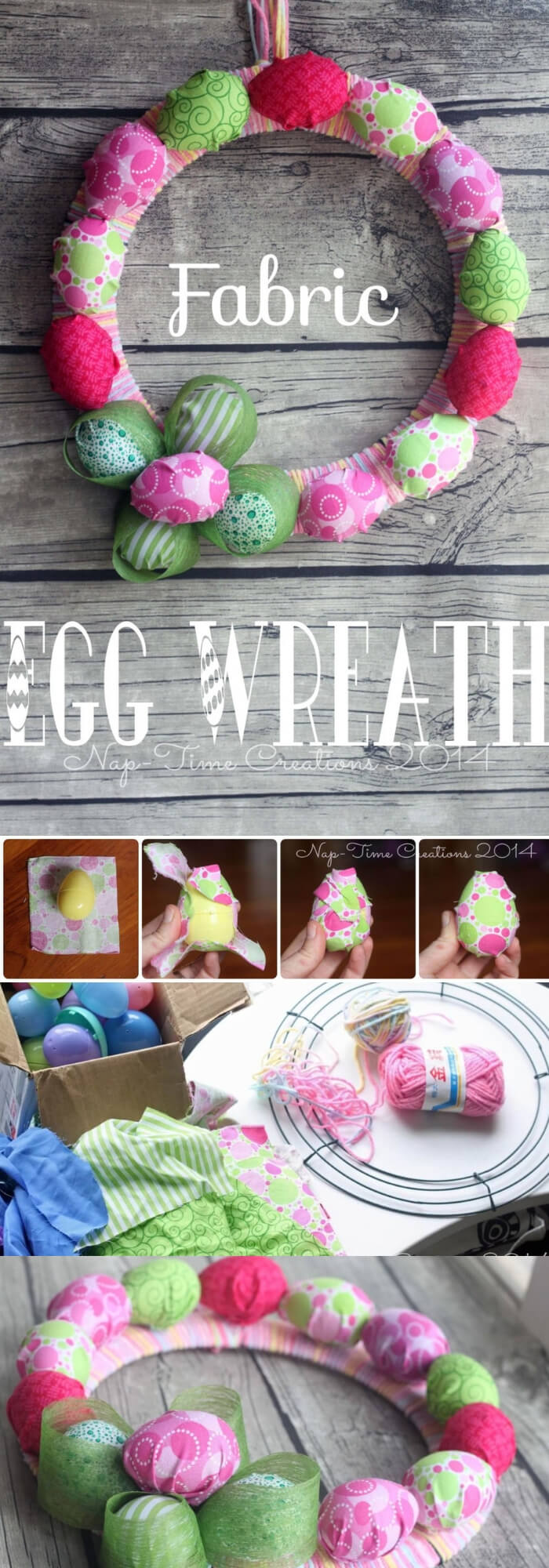 Fabric Egg Wreath | Best DIY Easter Wreath Ideas & Designs