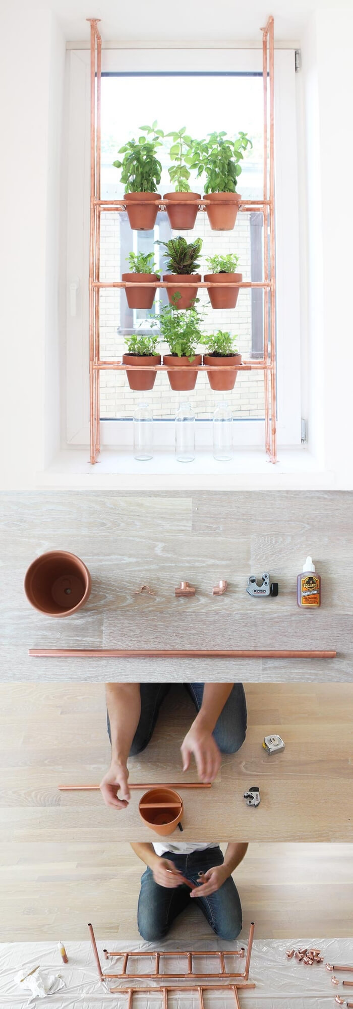 DIY Copper Herb Garden