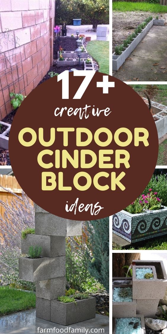 17 Creative Cinder Block Outdoor Ideas, Garden Wall Blocks Ideas For School