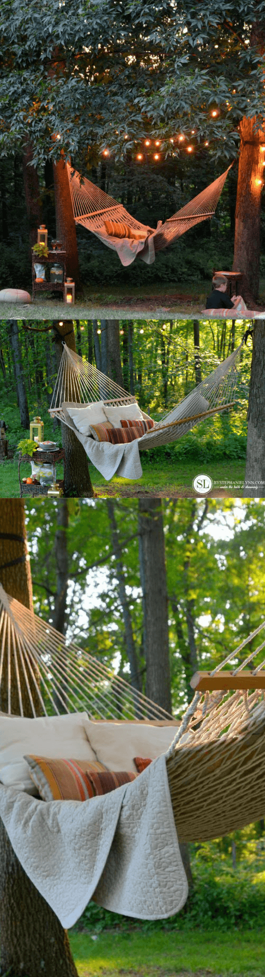 best backyard hammock ideas Lighted Backyard Hammock