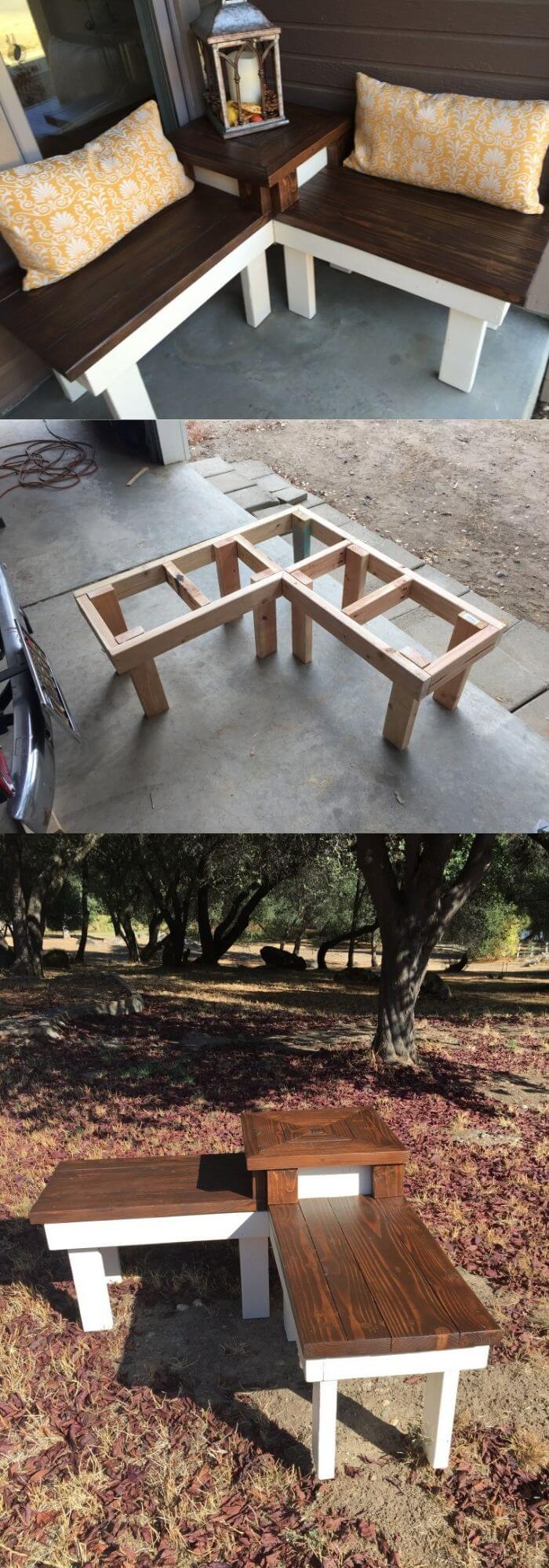 Build a Corner Bench with Built-in Table