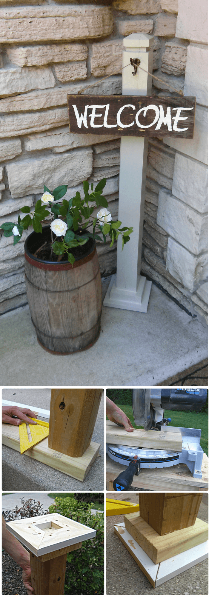 Front Porch Welcome Post