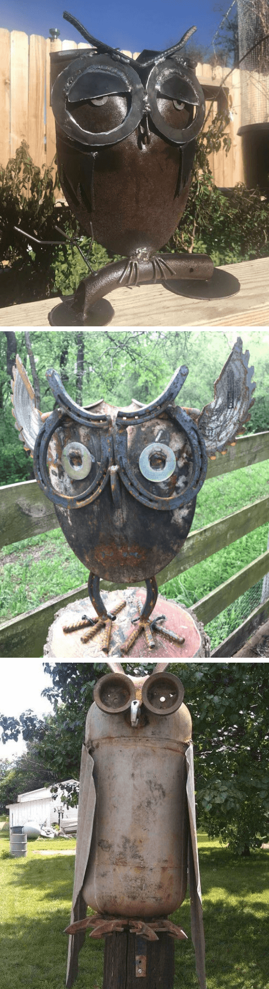 Rusty Metal garden DIY Ideas DIY Metal Owl