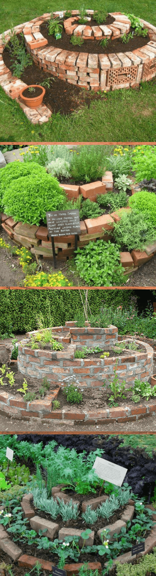 How to build a herb spiral with bricks