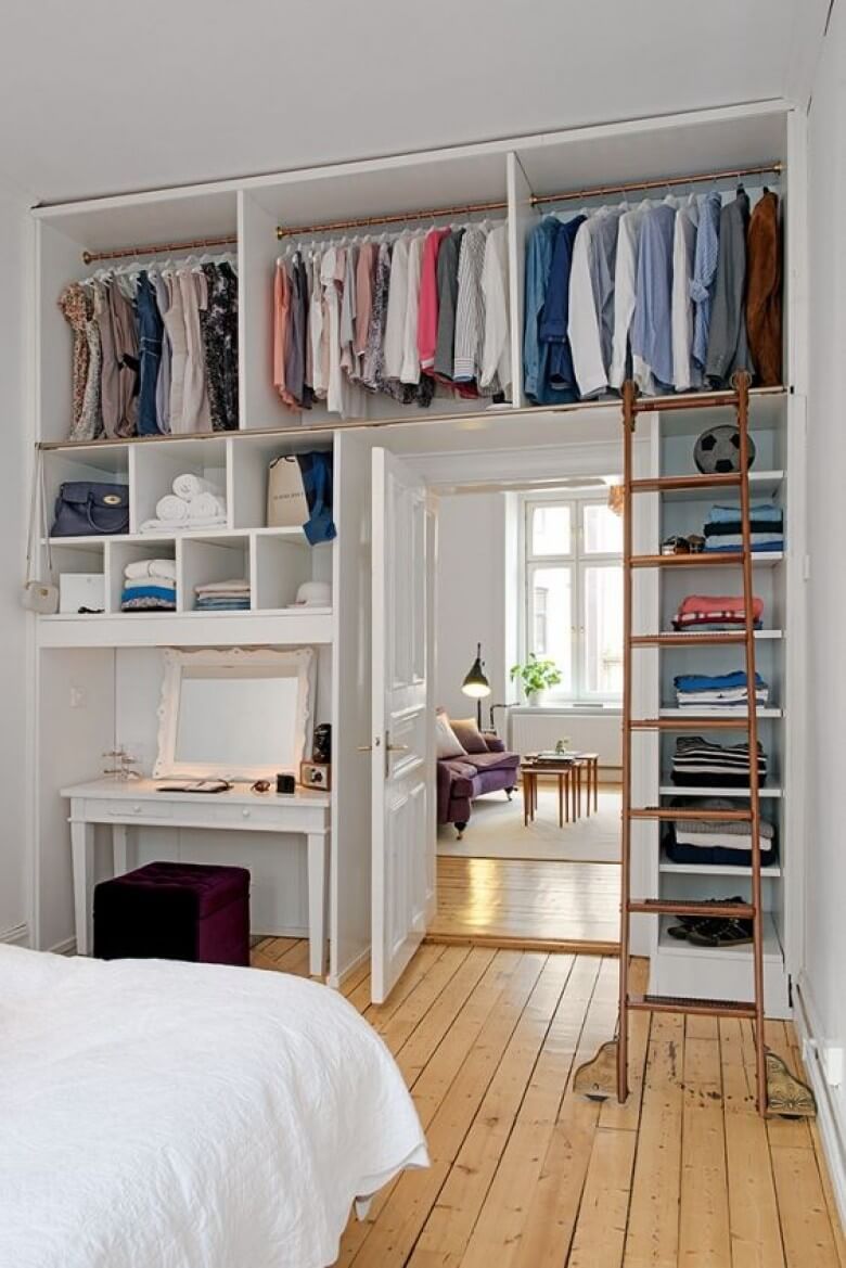 best bedroom organization ideas Store clothes on the height