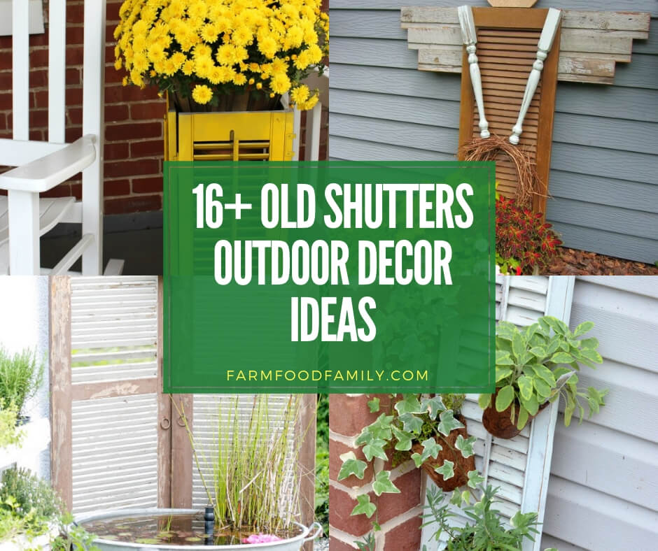 best old shutter outdoor decor ideas