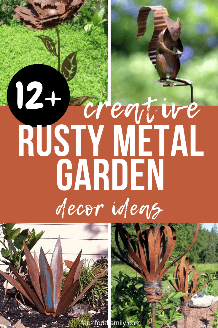 creative rusty metal garden ideas