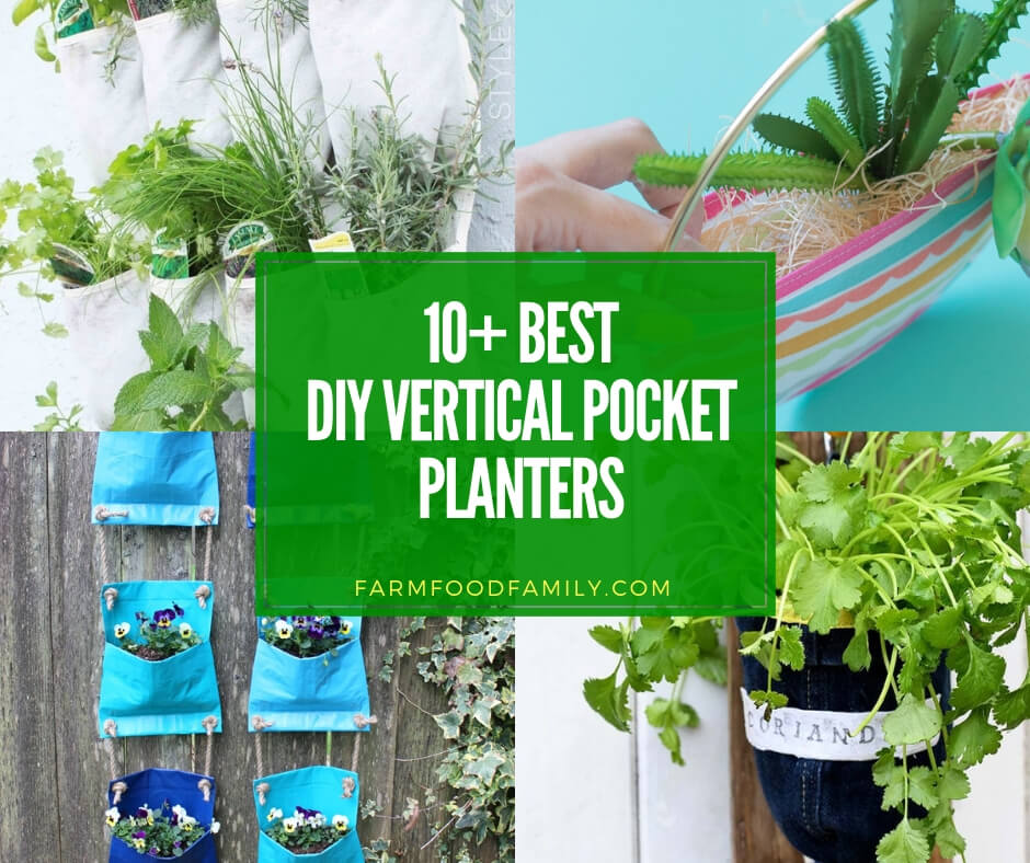 best vertical pocket planter ideas