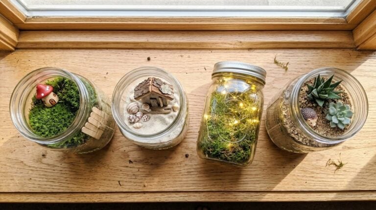 20 Mason Jar Fairy Garden Ideas (DIY Themes, Plant Picks, and How to Keep Them Alive)