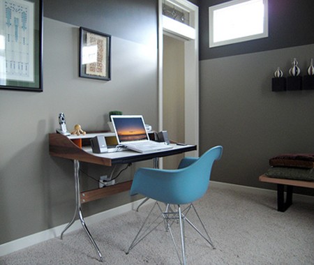 1 small basement office interior design
