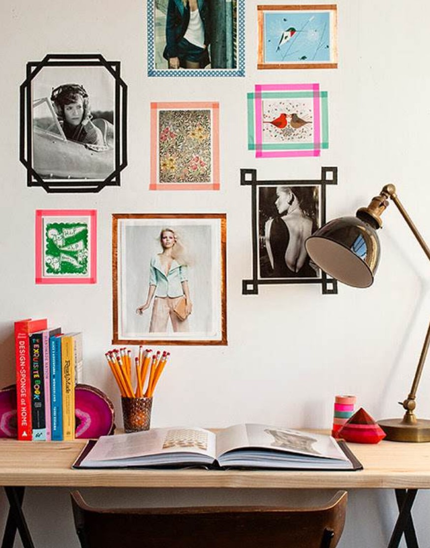 photo frames with washi tape
