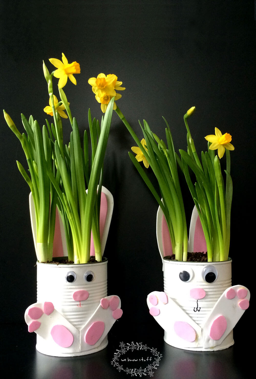 Bunny Planters from Tin Can