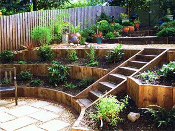 Sloped Backyard Landscaping Ideas, How To Landscape A Small Sloped Backyard