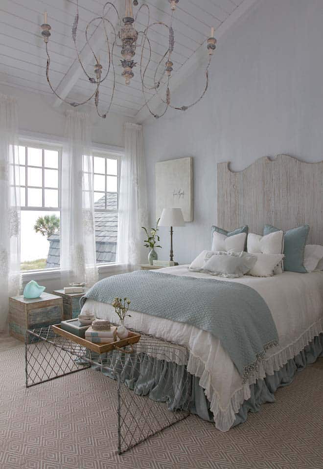 Blue and White Bedroom