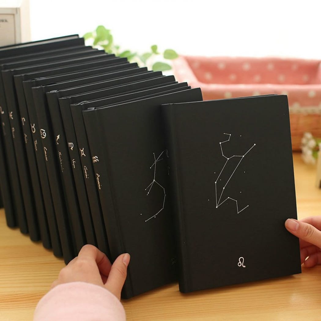 Black notebooks with the content