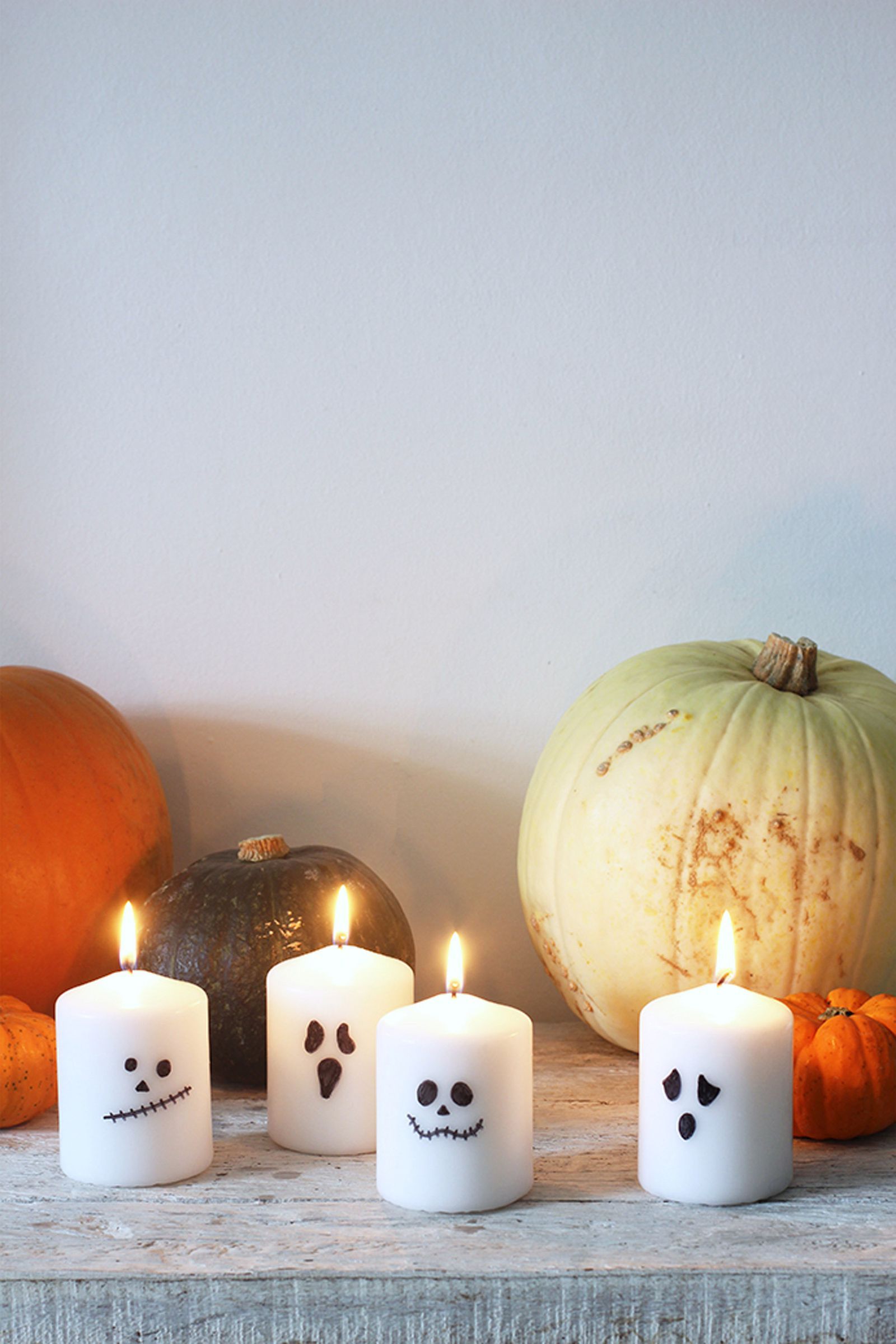 Ghost candles for halloween
