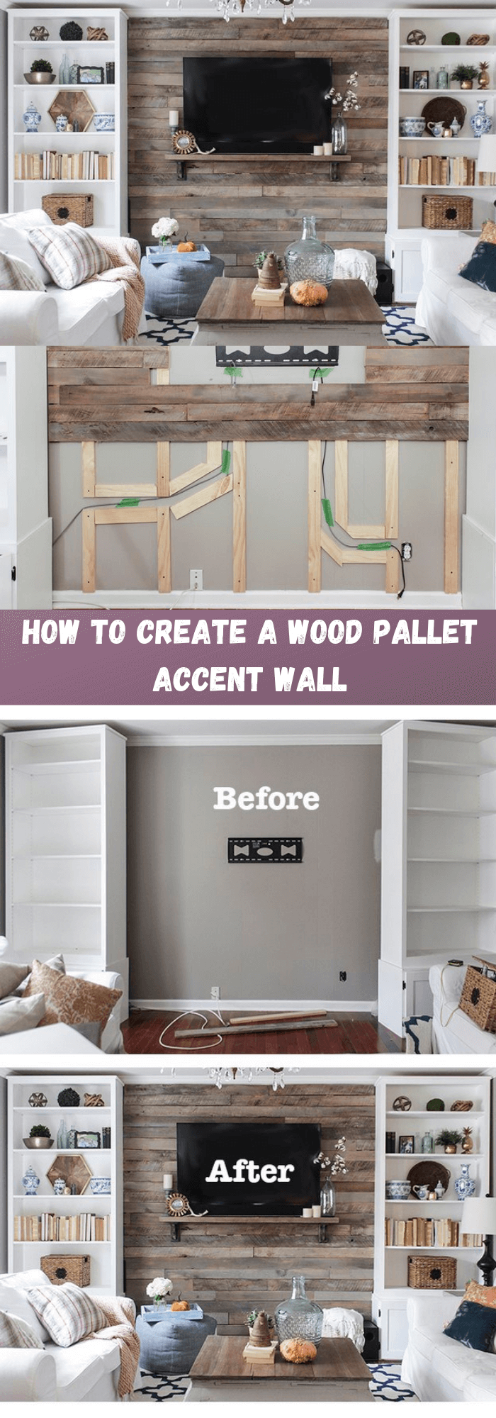 DIY Wood Pallet Accent Wall