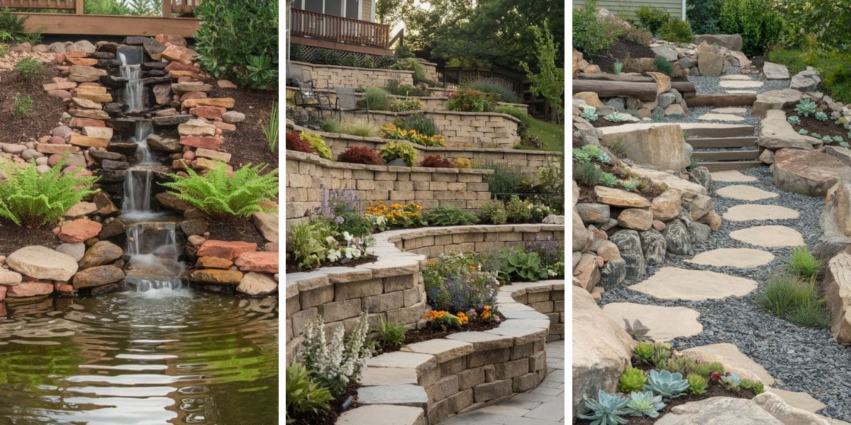 Sloped backyard ideas on a budget
