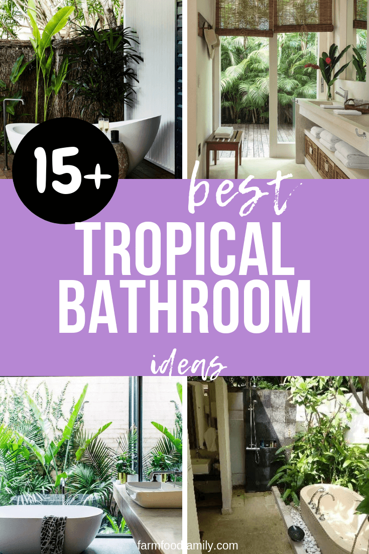best tropical bathroom decor ideas