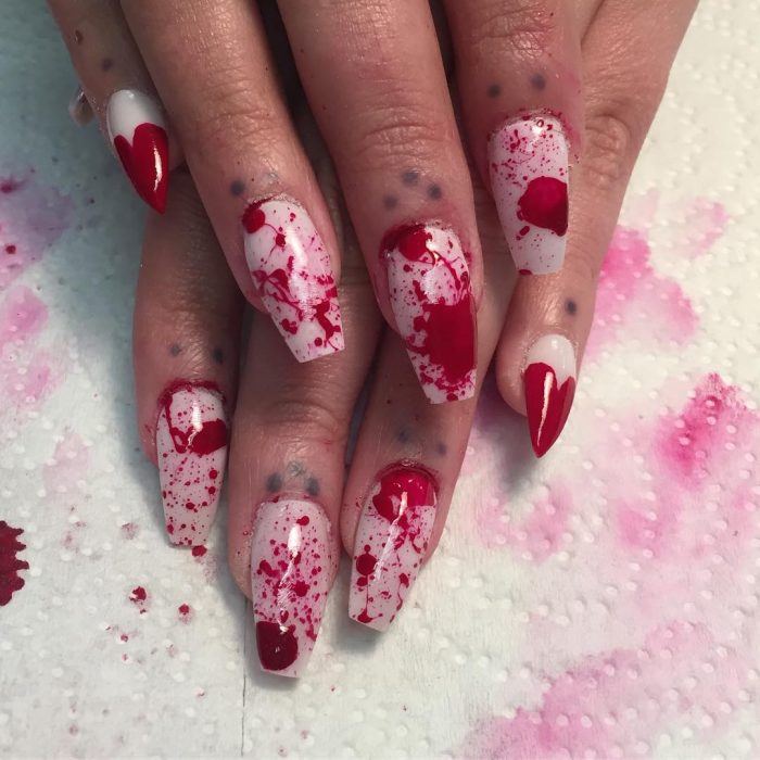 1 bloody halloween nail designs