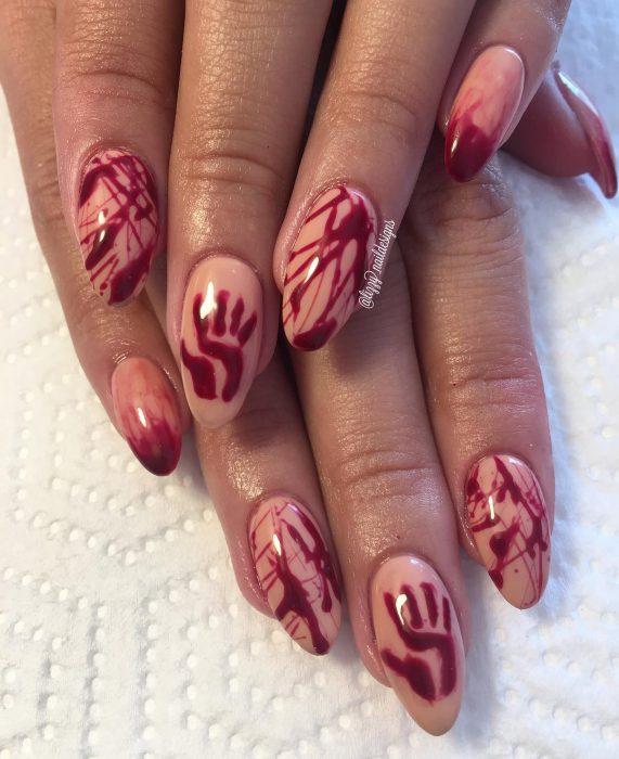 10 bloody halloween nail designs