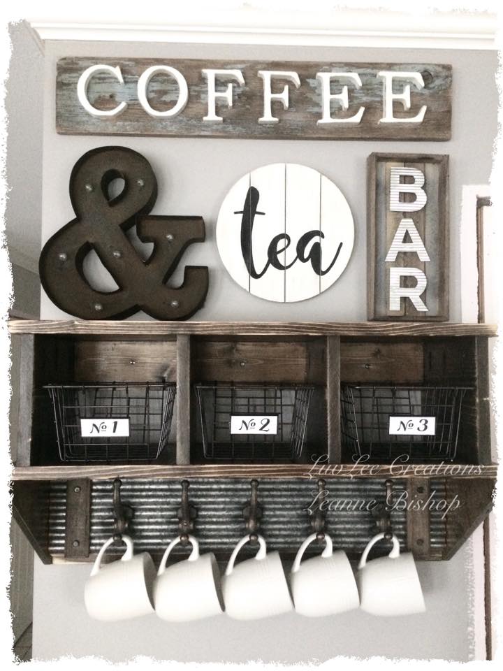 Cubby-shelf for coffee bar
