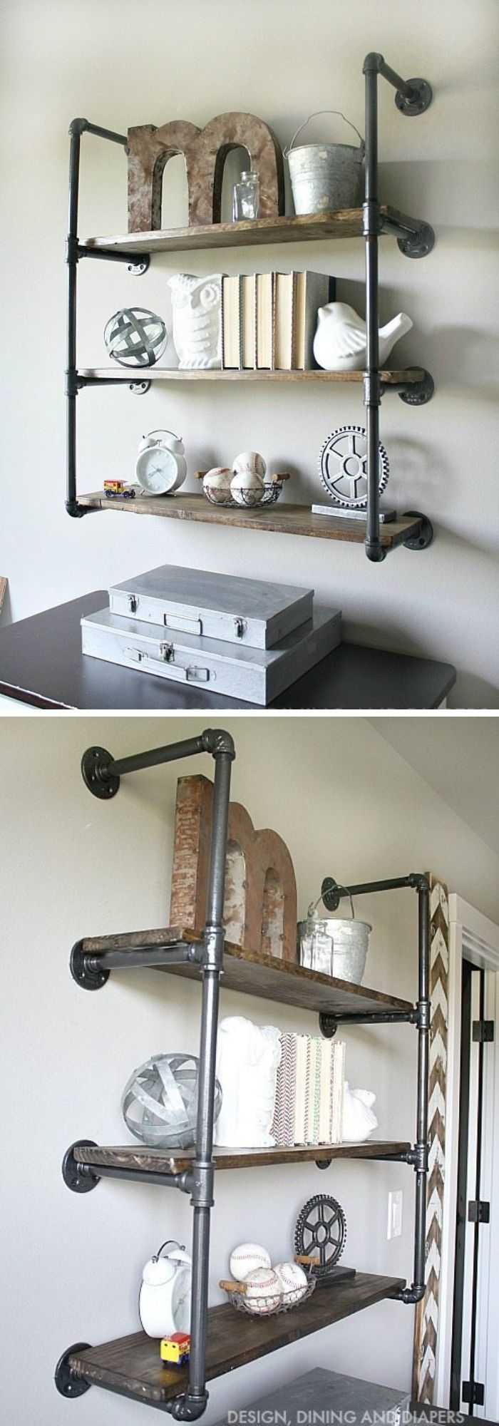 DIY Industrial Piping Shelves Easy DIY Bookshelf Ideas and Plans